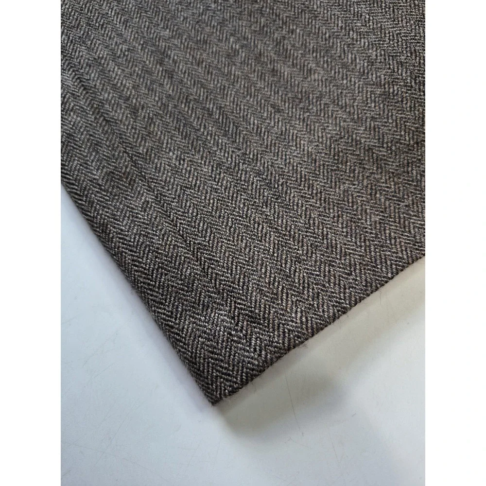 RBM Mens Wool Sports Coat 46R Taupe Herringbone 2 Button Blazer H703